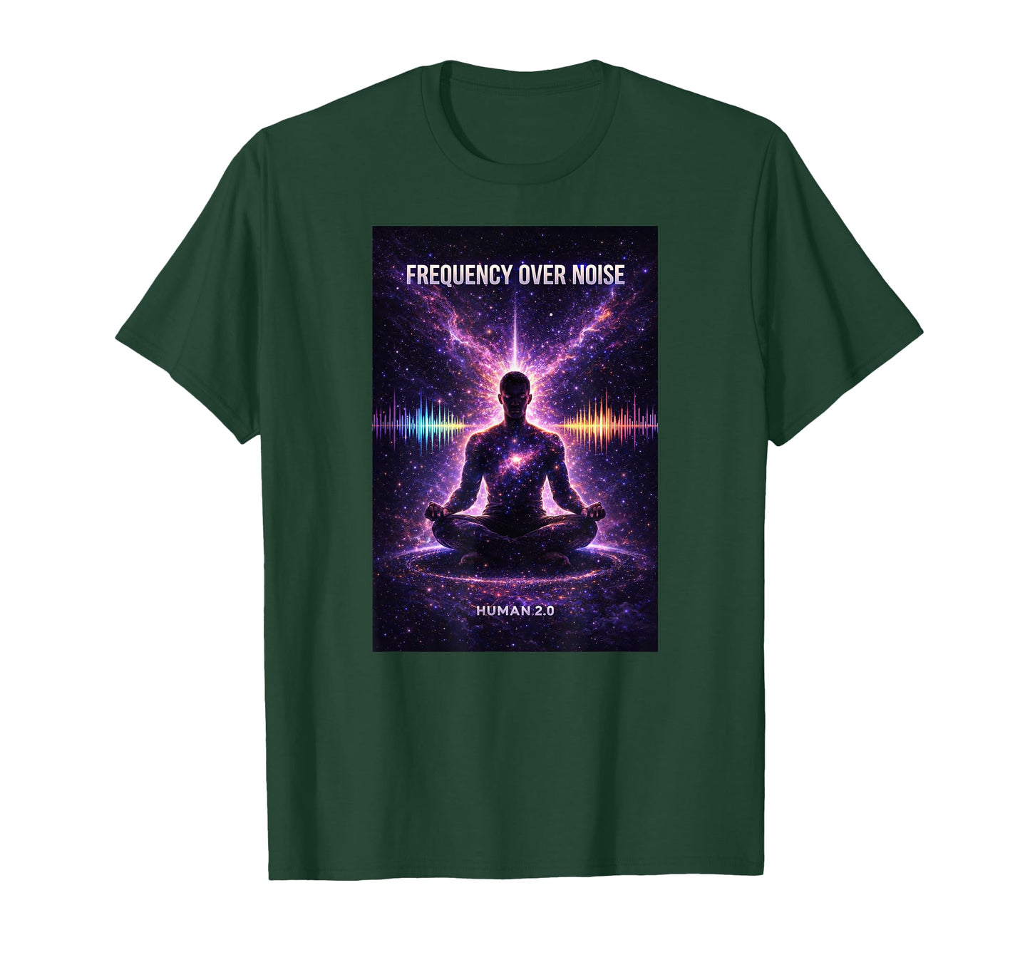 Frequency Over Noise Meditation Mindset T-Shirt