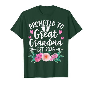 Promoted to Great Grandma 2026 T-Shirt