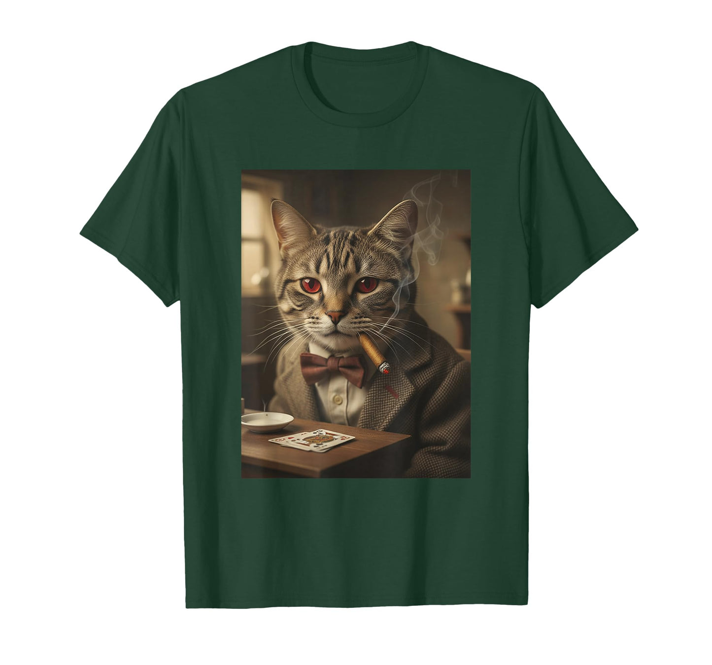 Cool Retro Cat Smoking Cigar Classy Cat Gangster Kitty Meme T-Shirt