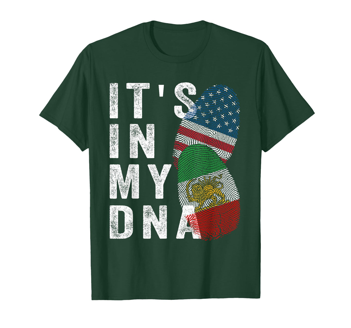 Iran Lion Sun Flag,Iran Flag,USA Flag,It's in My DNA T-Shirt