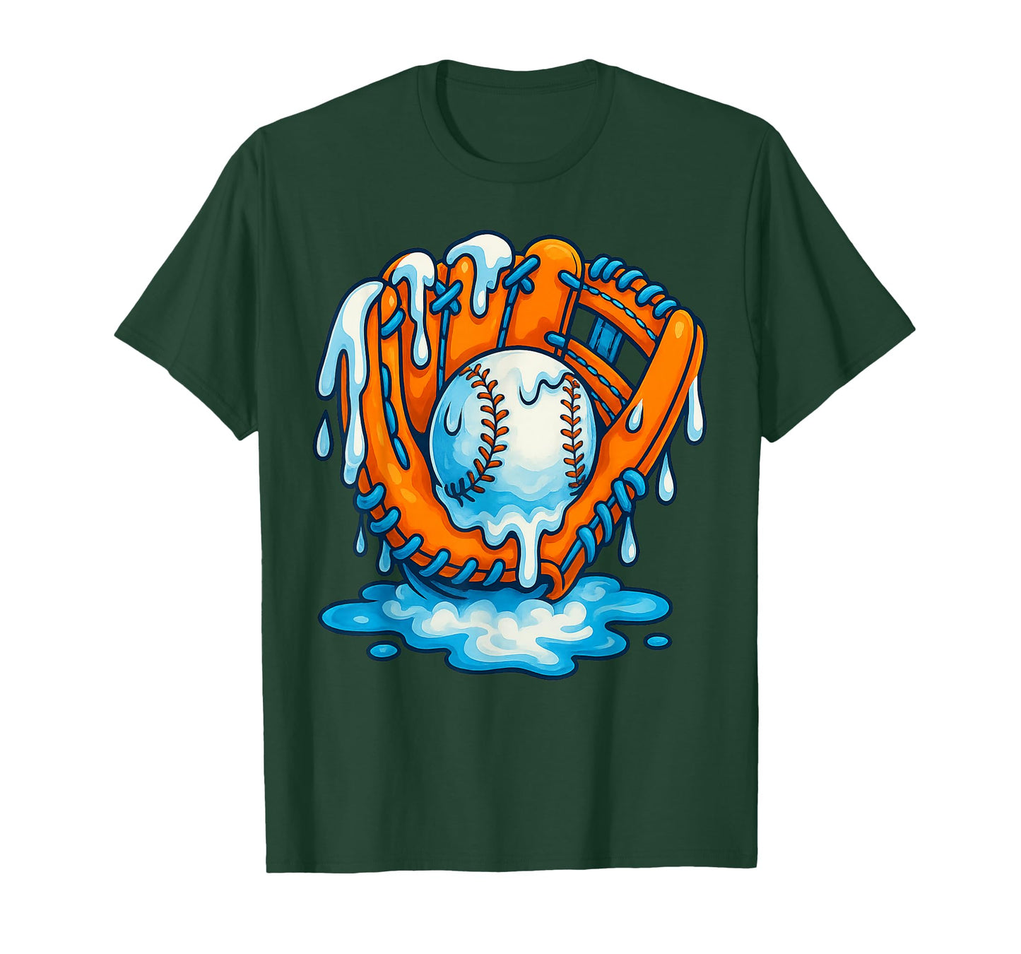 Baseball Drip Team for Boys and Girls Ice Cream Cool T-Shirt