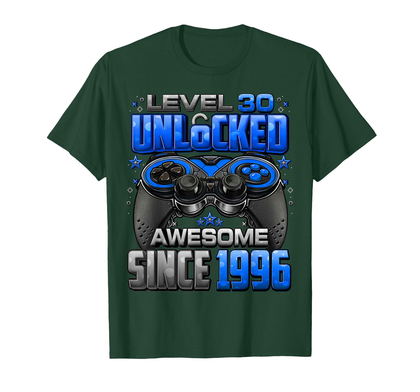Level 30 Unlocked Awesome Since 1996 30th Birthday Gaming T-Shirt