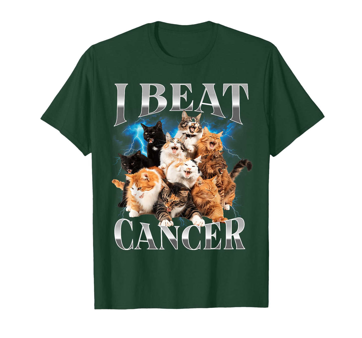 I Beat Cancer Survivor - Funny Cat Meme - Bootleg T-Shirt