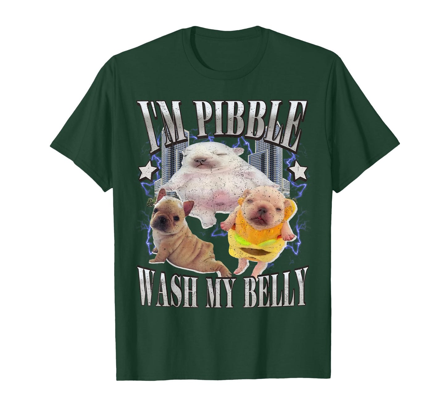 I Am Pibble Wash My Belly Funny Dog Clean My Belly Meme T-Shirt