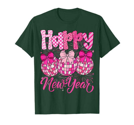 New Year's Eve Hello 2026 Happy New Year 2026 Disco Ball T-Shirt
