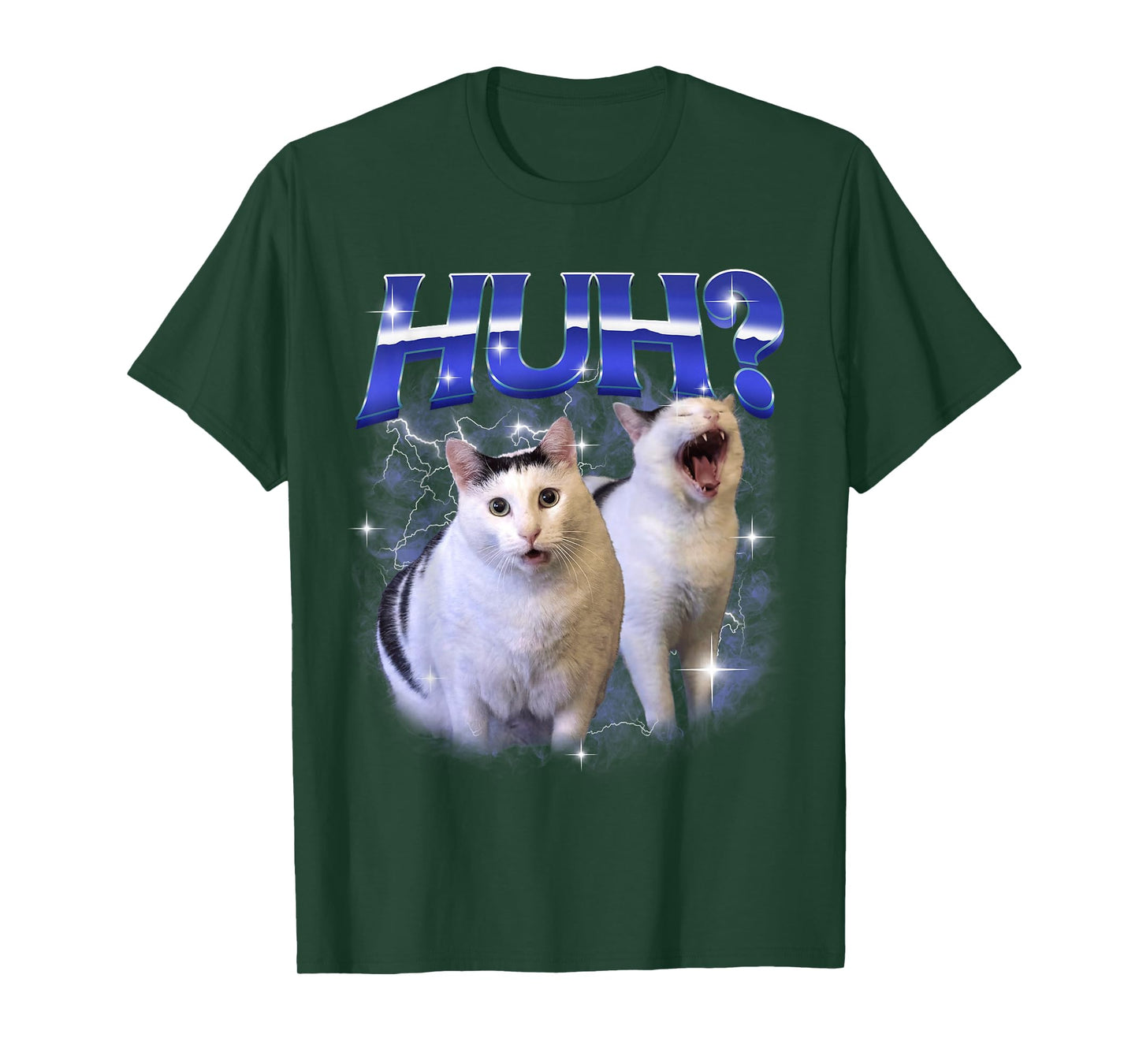 Huh Funny Dank Cat Meme Goofy Ahh Cats Silly Stupid Brainrot T-Shirt