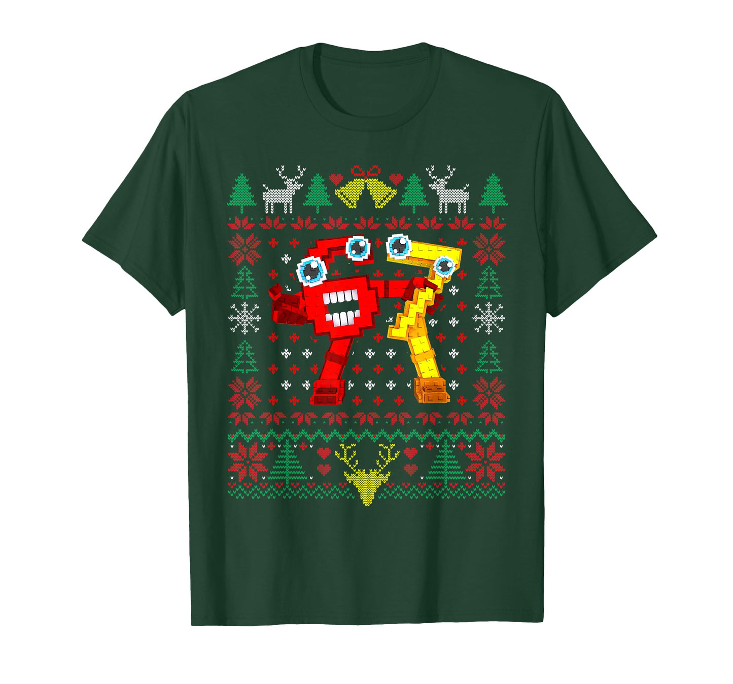 Funny Secret 67 Six Seven 6-7 Brainrot Christmas Ugly Xmas T-Shirt
