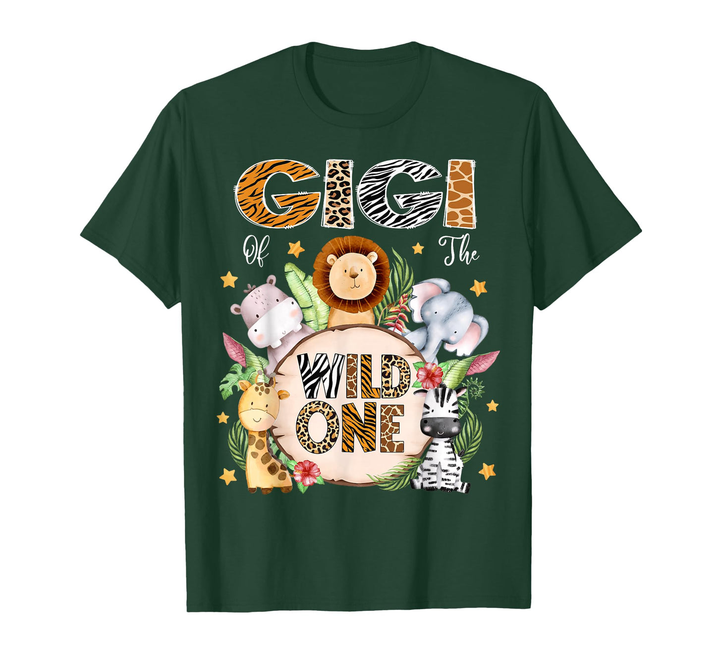 Gigi of The Wild One 1St Birthday Kids Safari Jungle T-Shirt