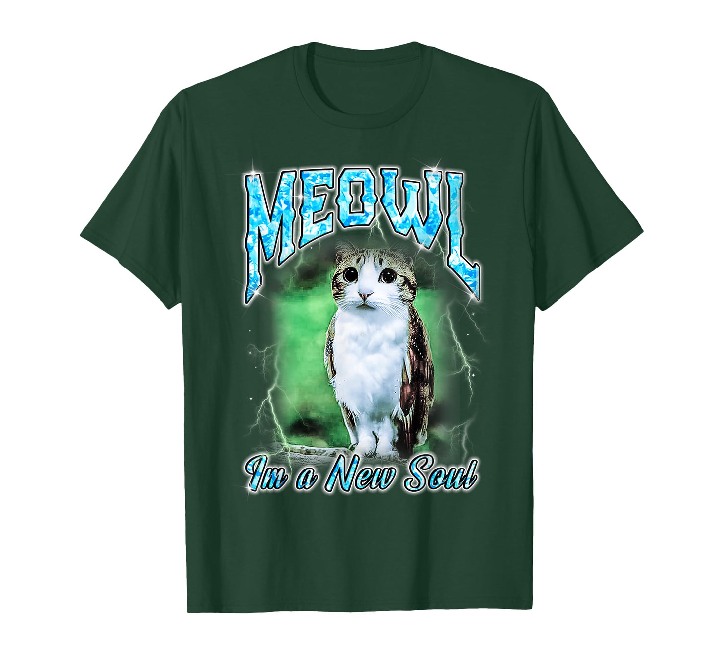 Meowl Cat Owl Funny Cursed Internet Bootleg T-Shirt