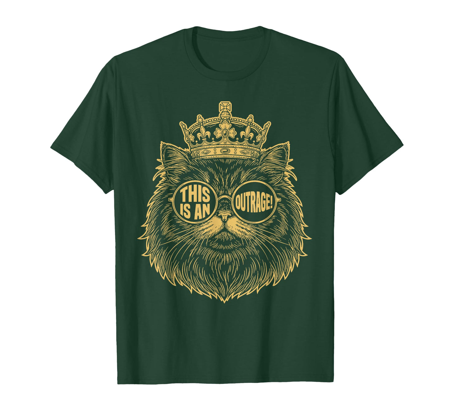 This is an Outrage Funny Princess Cat Donut Gold Womens Mens T-Shirt