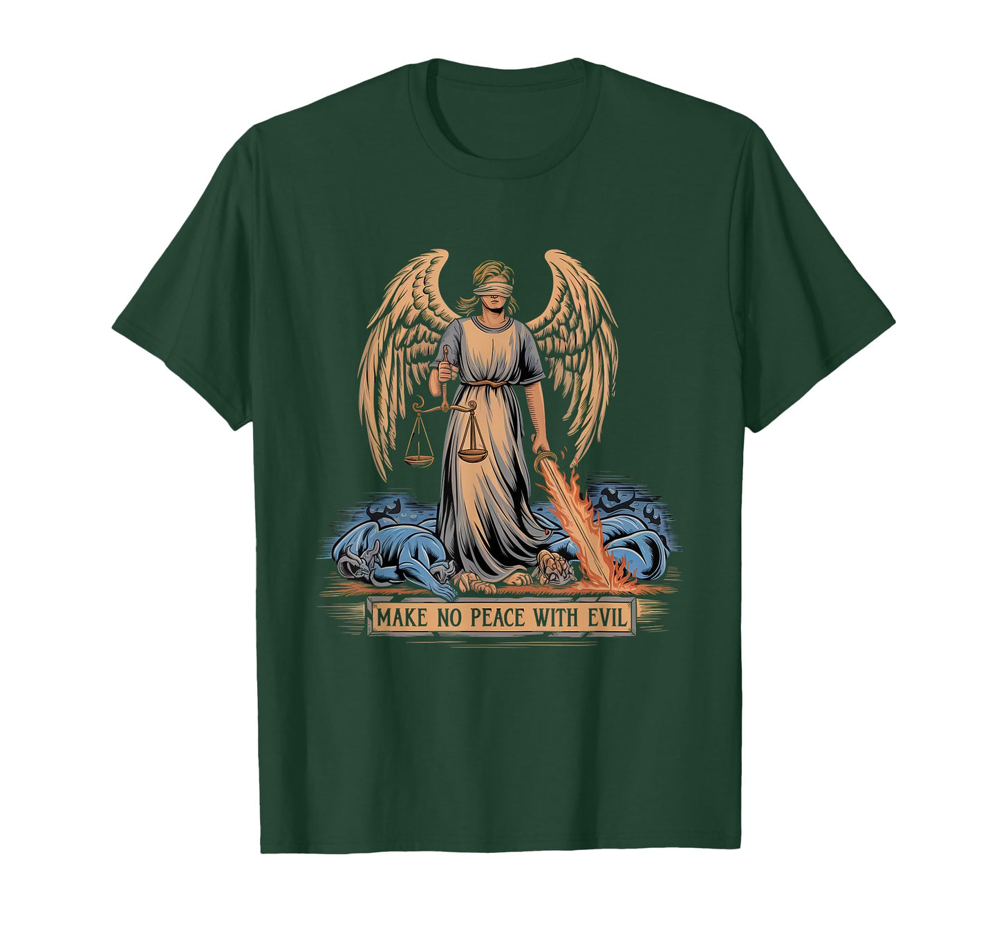 Make No Peace with Evil Tshirt Archangel Michael Jesus God T-Shirt