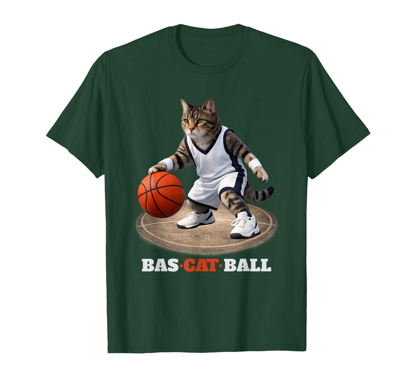 Cats Funny cat Kitten Playing Basketball Sports Hilarious T-Shirt