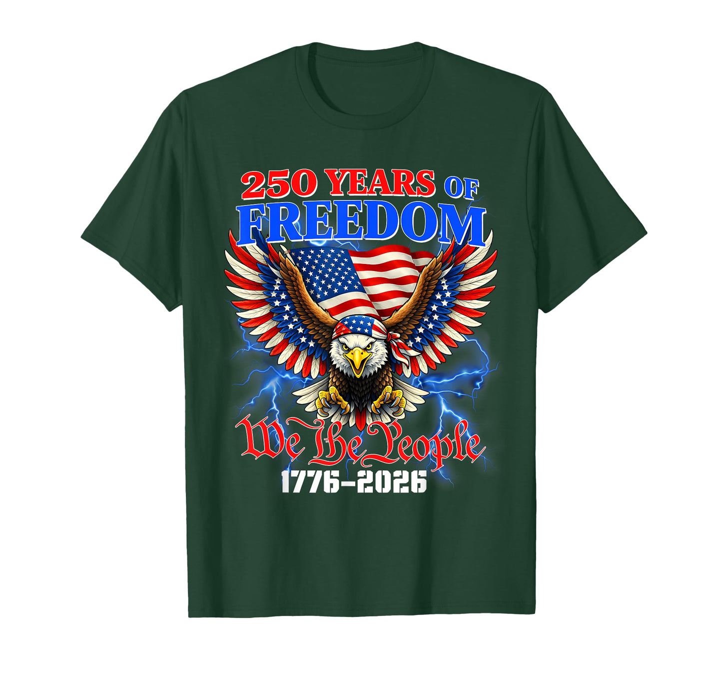 Flag Vintage 250 Years American 1776 2026 250th USA Birthday T-Shirt