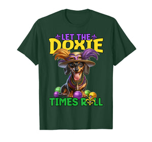 Dachshund Mardi Gras Let Doxie Times Roll Dachshund T-Shirt