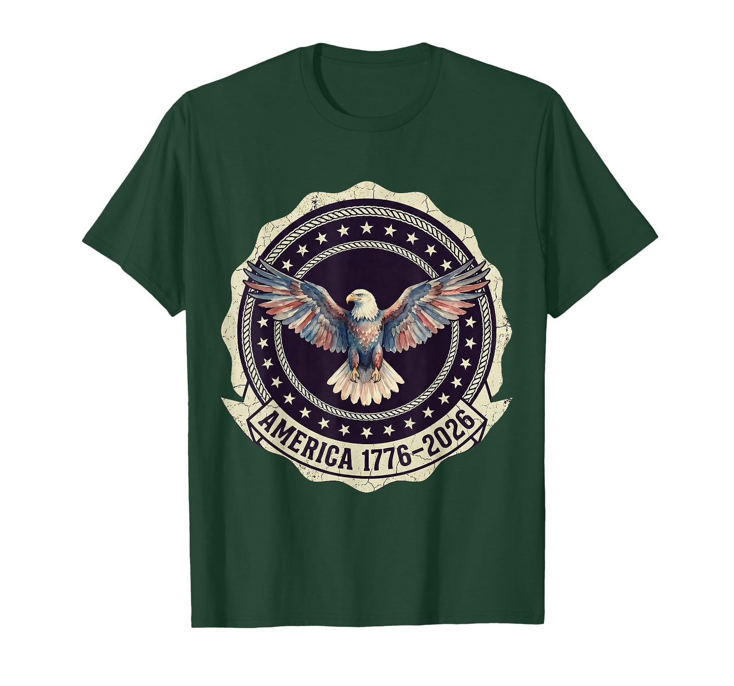 America 1776-2026 Anniversary Eagle Emblem T-Shirt
