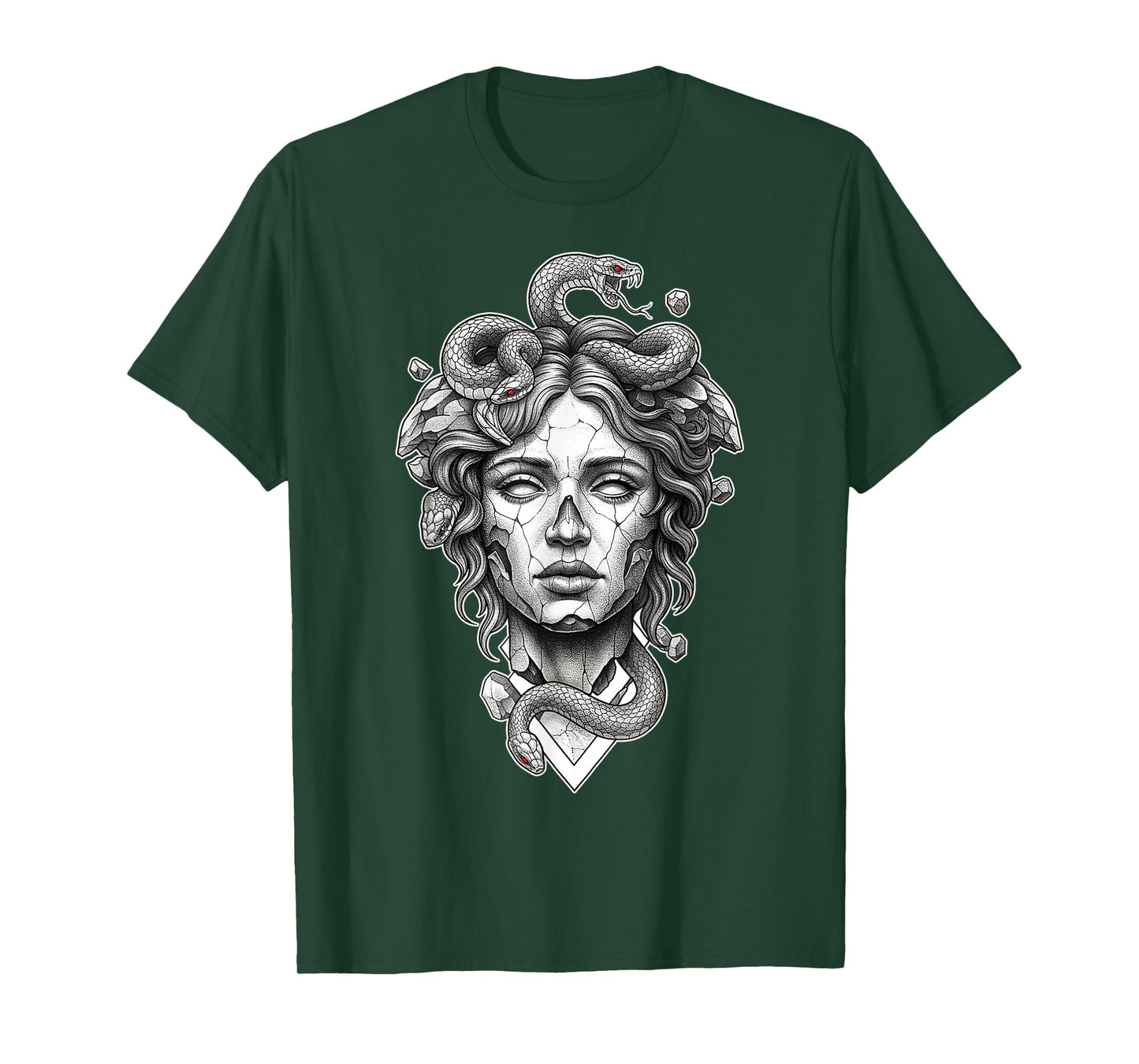 Medusa Goddess Snake Statue T-Shirt