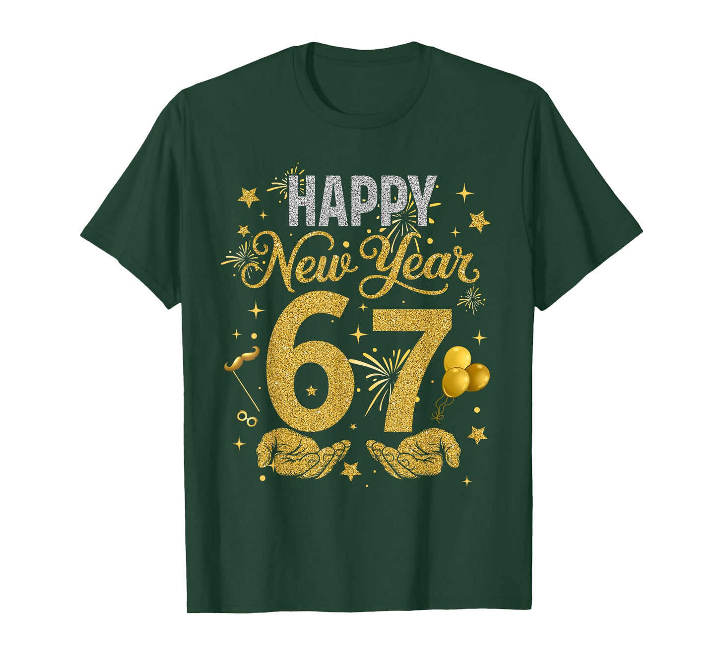 Six Seven 6 7 Meme Funny Happy New Year 67 Men Women Kids T-Shirt