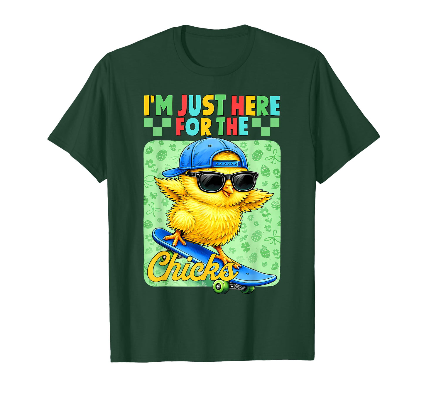 I'm Just Here for The Chick Cute Easter for Kid Boys Toddler T-Shirt