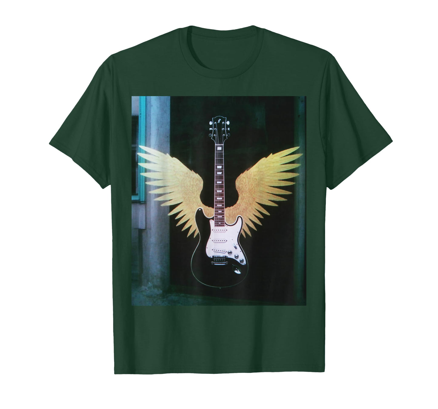 Retro Electric Guitar Wings Music Lover Rock and Roll Gifts T-Shirt