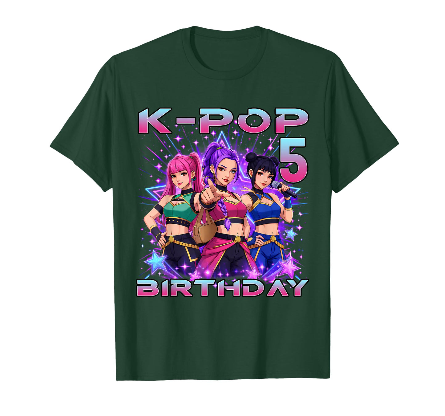 5th Birthday K-pop 5 Year Old Korean Music Birthday Kpop T-Shirt