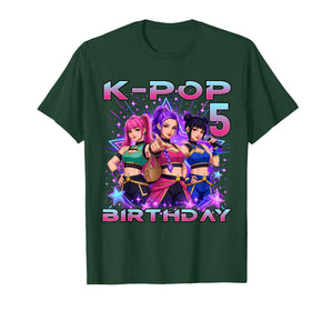 5th Birthday K-pop 5 Year Old Korean Music Birthday Kpop T-Shirt