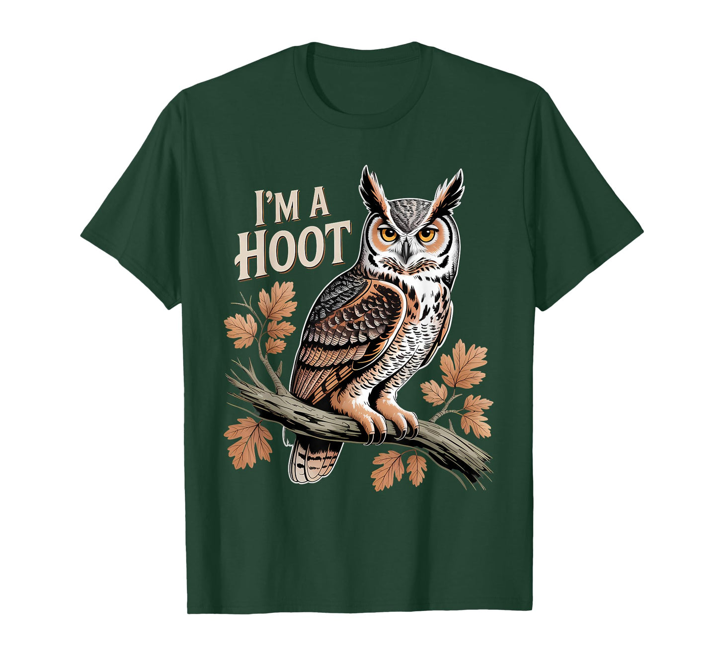 Retro I'm A Hoot Owl Bird Lover Funny Sarcastic Jokes T-Shirt