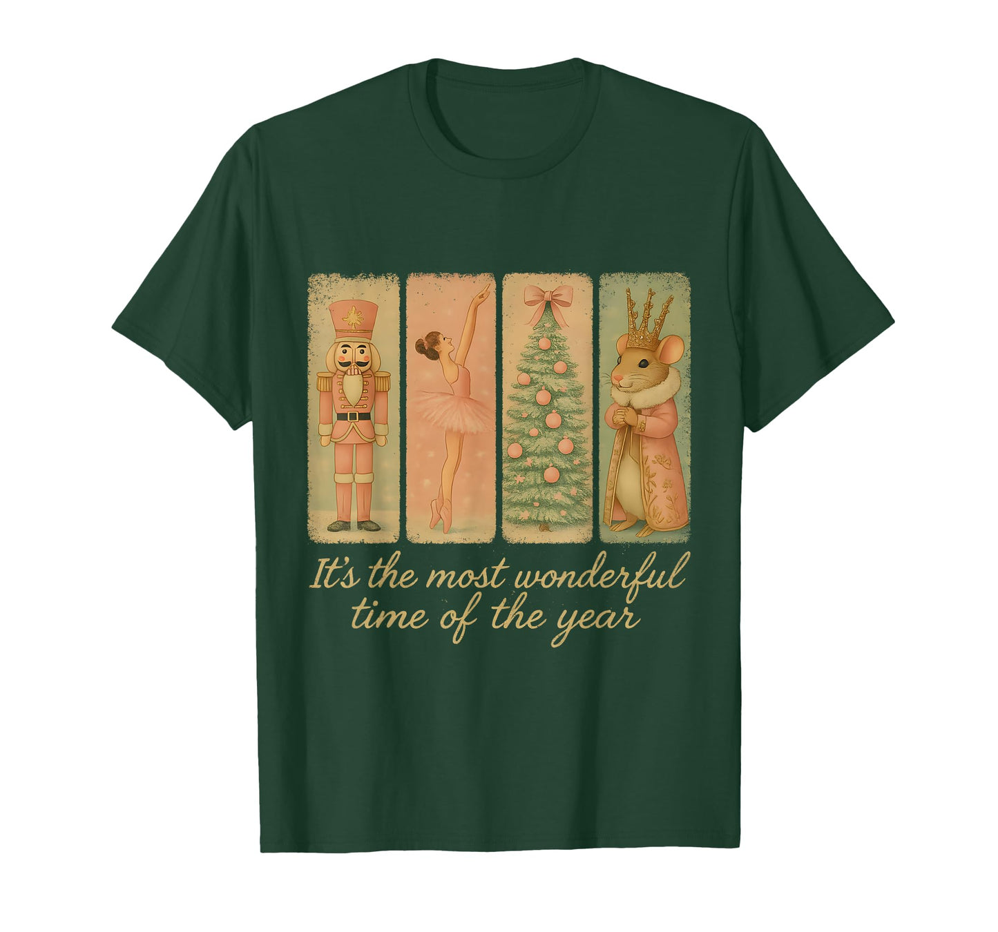 Vintage Nutcracker Ballet Christmas Art for Dancers T-Shirt