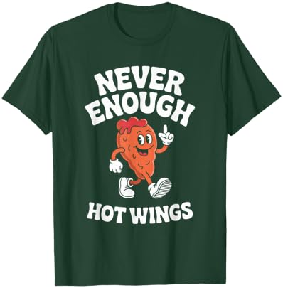 Funny Hot Wing or Hot Wings Retro T-Shirt - T-Shirt | Forest