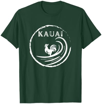 Hawaiian Kauai Rooster, Chicken, Trutle and Coffee Designs T-Shirt - T-Shirt | Forest