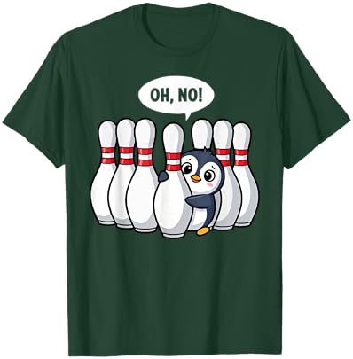 Oh No Penguin Bowling T-Shirt - T-Shirt | Forest