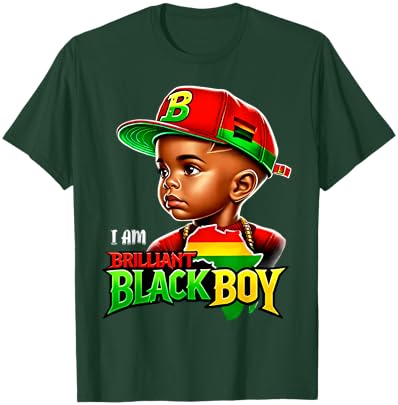 B is for Brilliant Black Boy Kid Black-History Month Toddler T-Shirt - T-Shirt | Forest