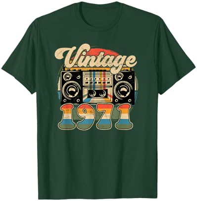 55th Birthday Retro Vintage 1971 Men Women T-Shirt - T-Shirt | Forest