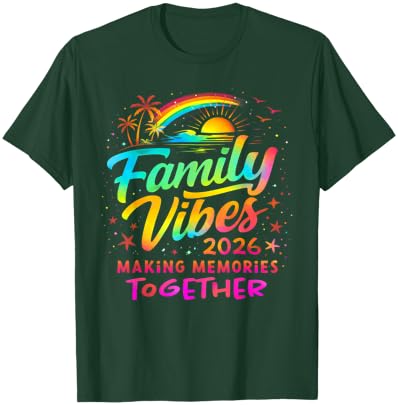Colorful Family Vacation Beach Matching 2026 T-Shirt - T-Shirt | Forest