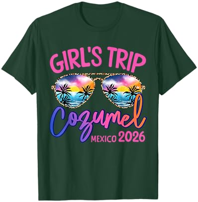 Girls Trip Cozumel Mexico 2026 Weekend Vacation Beach Group T-Shirt - T-Shirt | Forest