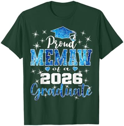 Super Proud Memaw of 2026 Graduate Senior Graduation Family T-Shirt - T-Shirt | Forest