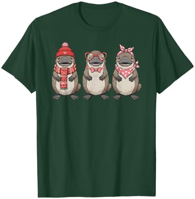 Retro Platypus Cute Valentine T-Shirt - T-Shirt | Forest