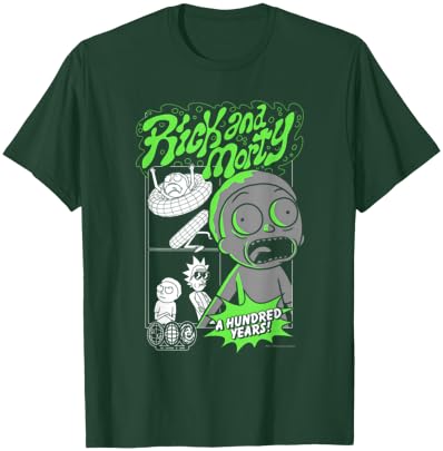 Rick and Morty A Hundred Years Storyboard Collage Cartoon T-Shirt - T-Shirt | Forest
