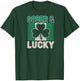 Sober and Lucky Shirt St Paddys Day Women Men Recovery T-Shirt - T-Shirt | Forest