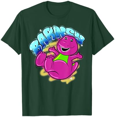 Barney Graffiti Style Bubble Text T-Shirt - T-Shirt | Forest