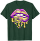 Mardi Gras Lip Fleur De Lis Funny Costume Women Girl T-Shirt - T-Shirt | Forest