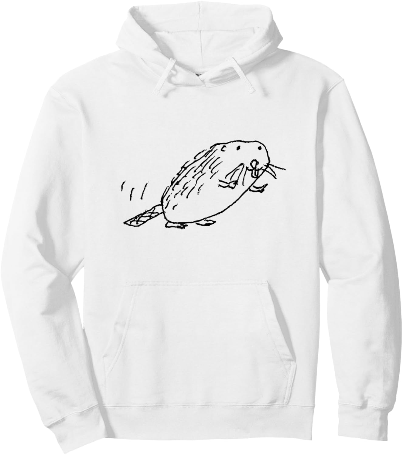 A Beaver Moving Forward Hoodie - Hoodie | White