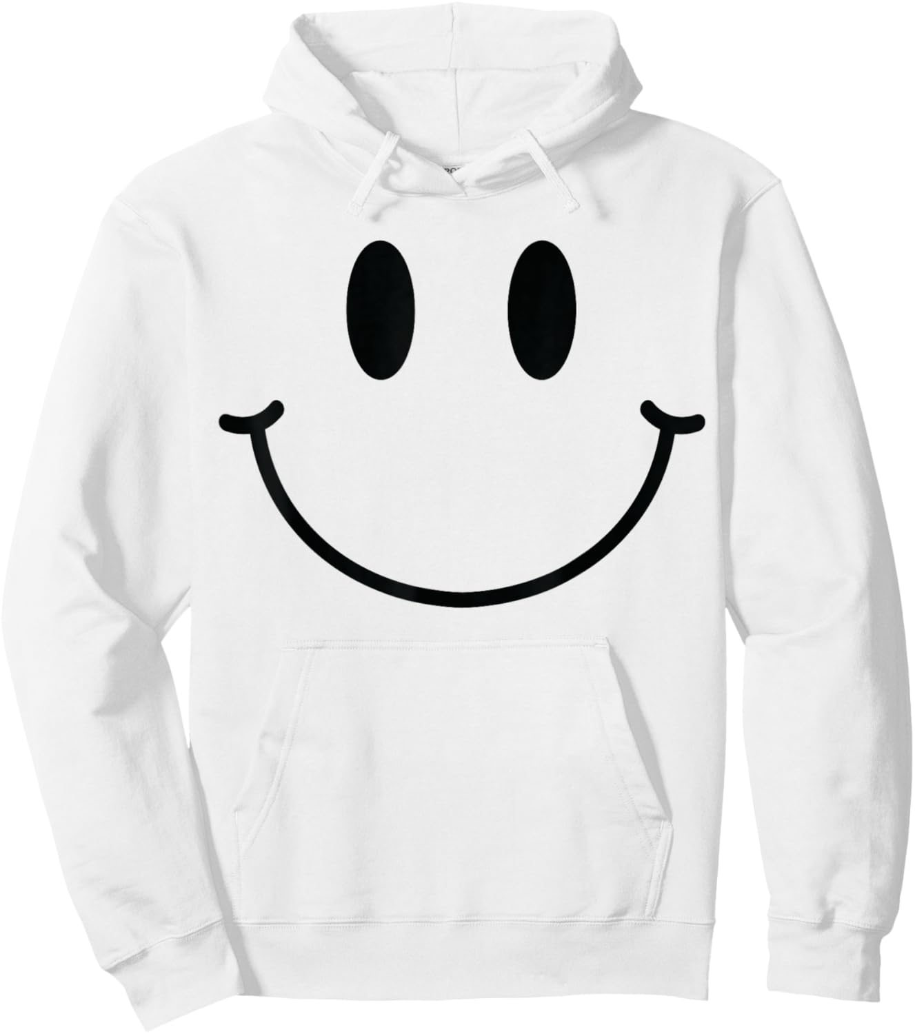 70s Yellow Smile Face Happy Smiling Face Funny Retro Hoodie - Hoodie | White