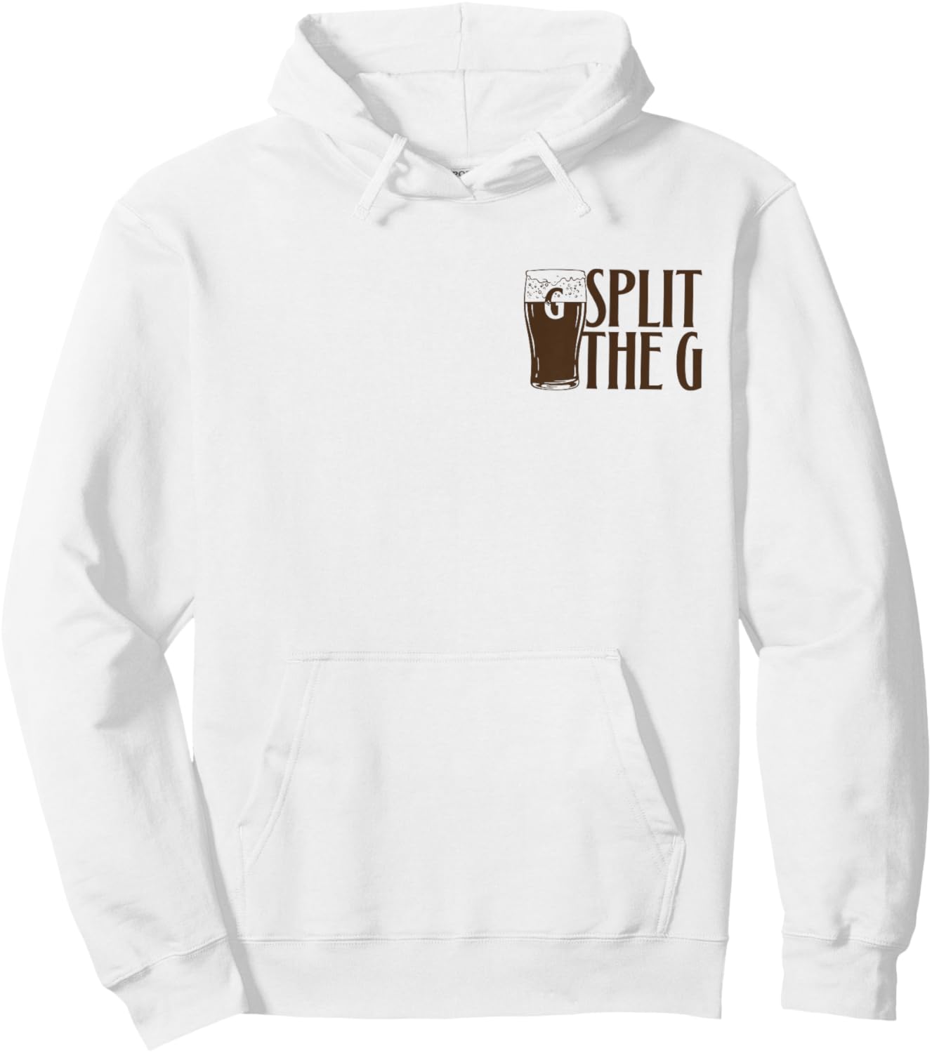 St. Patrick's Day Beer Split The G Bird Hoodie - Hoodie | White