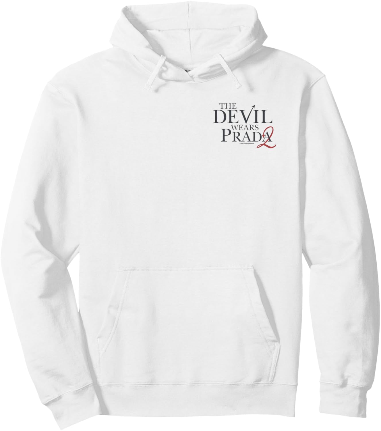 The Devil Wears Prada 2 Pocket Logo Minimalistic Art Icons Hoodie - Hoodie | White