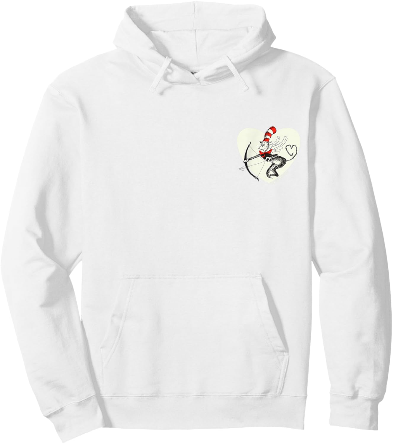 Dr. Seuss Cat in The Hat Love Officially Licensed Hoodie - Hoodie | White