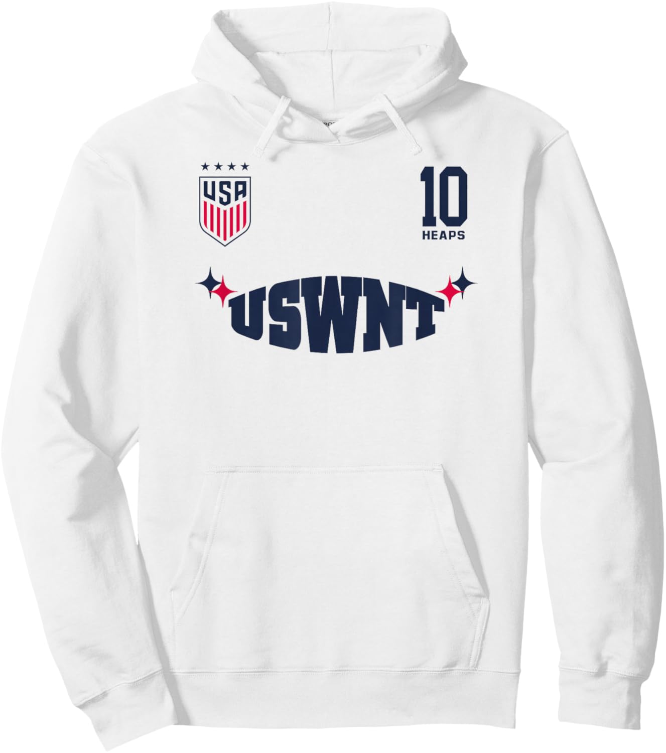 Lindsey Heaps 10 White USWNT Officially Licensed Hoodie - Hoodie | White