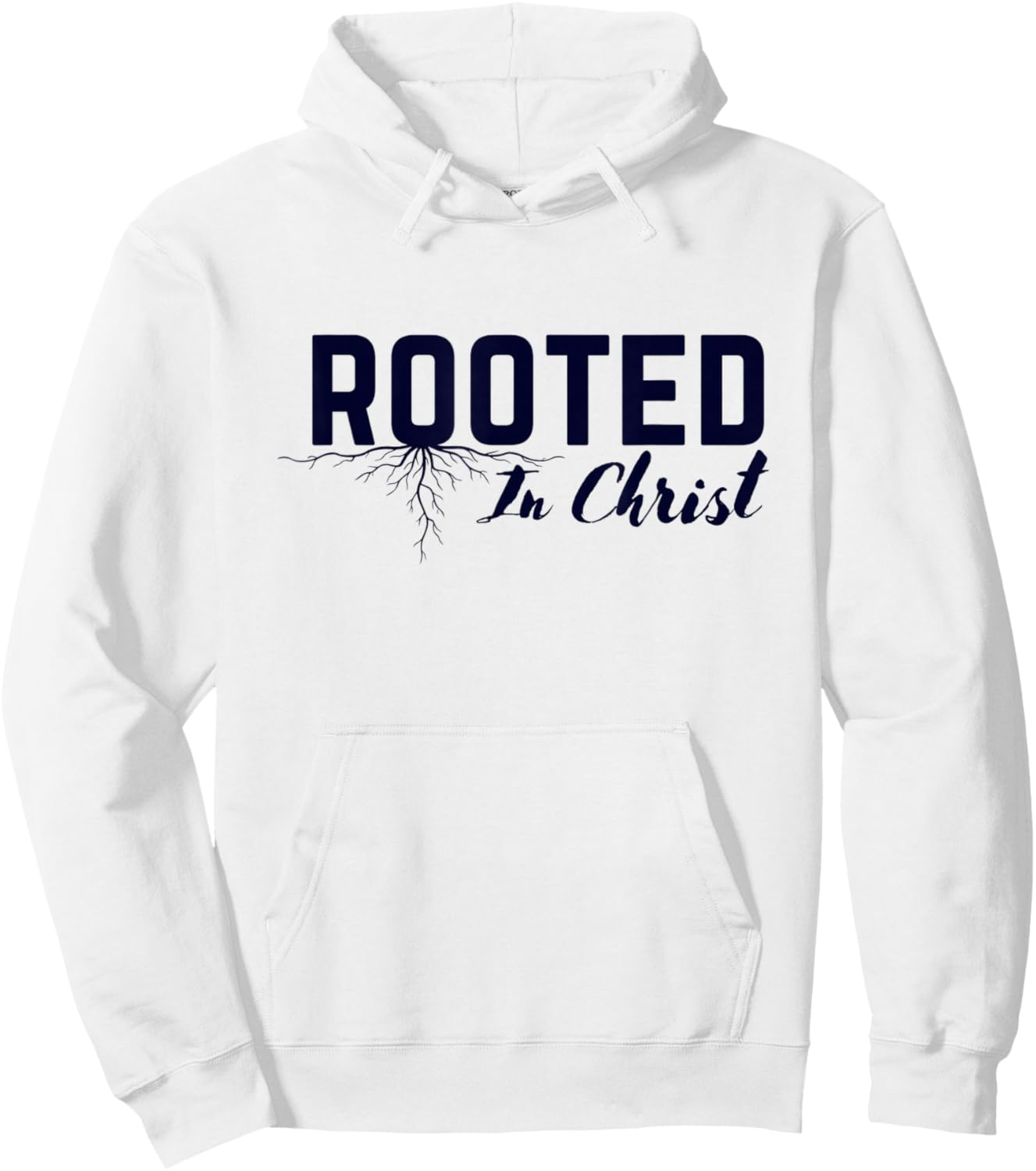 Rooted in Christ Christian Colossians 2:7 Bible Verse Hoodie - Hoodie | White