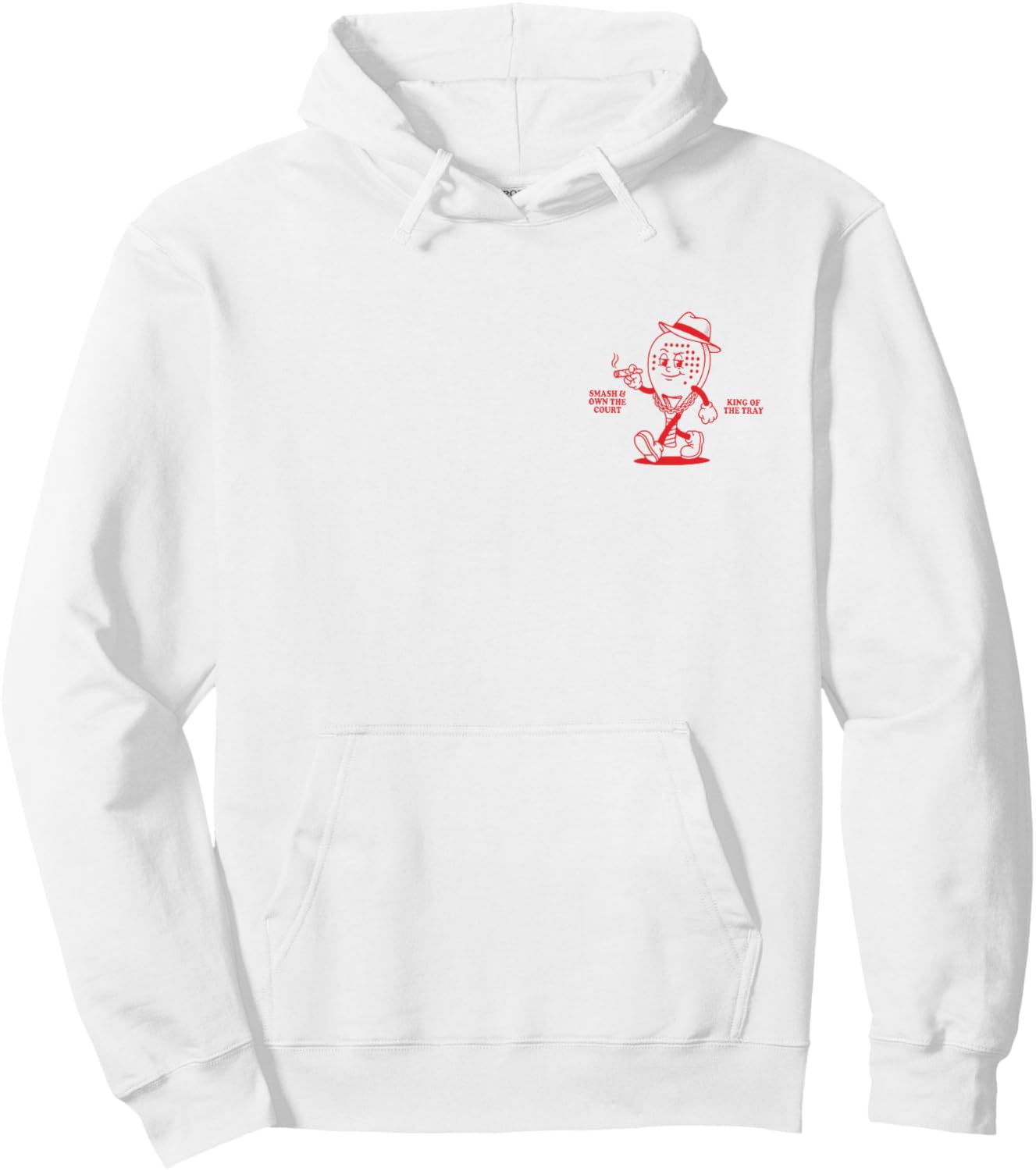 Bandeja Boss Funny Padel Tennis Smash King Hoodie - Hoodie | White