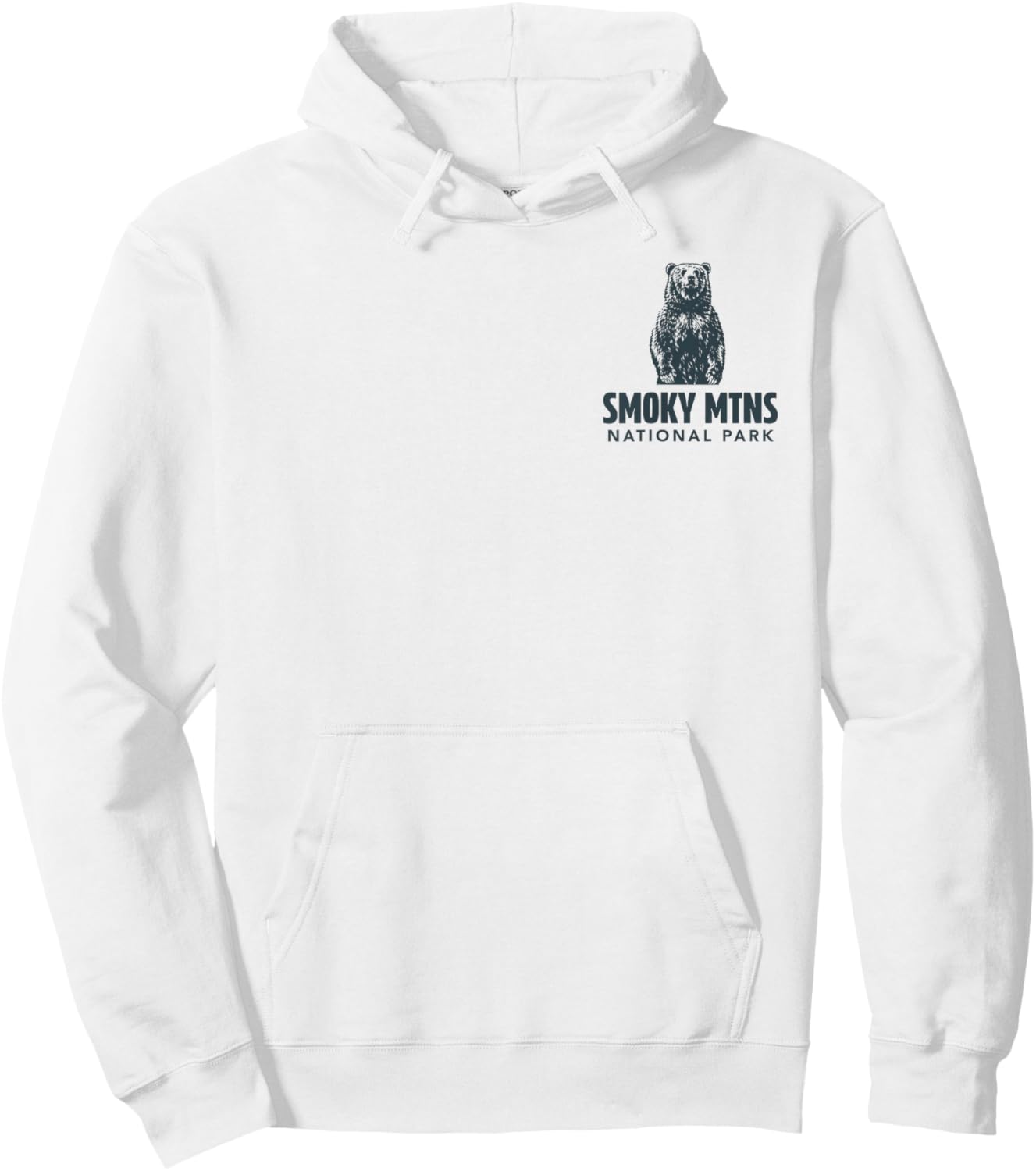 Great Smoky Mountains (Design on Front and Back) Hoodie - Hoodie | White