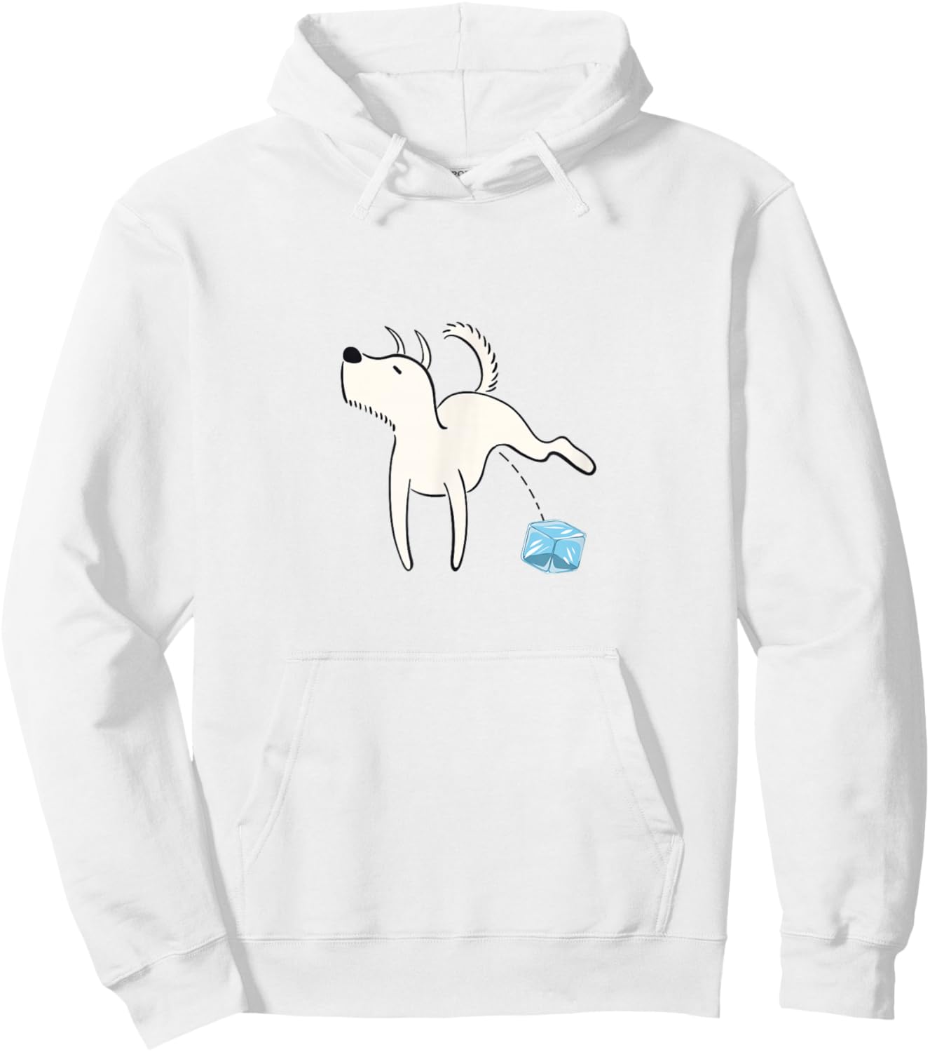 Anti Ice Funny Dog Ice Cube Hoodie - Hoodie | White